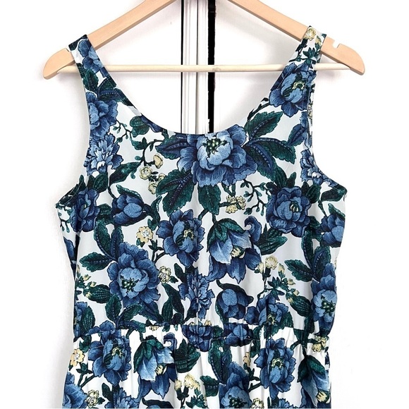 Ann‎ Taylor LOFT Blue Floral Summer Sundress Size 2 - Picture 4 of 6